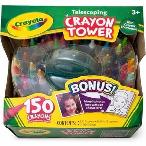 Crayola Telescoping Crayon Tower - 150 Colors with Sharpener